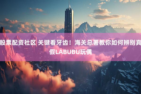 股票配资社区 关键看牙齿！海关总署教你如何辨别真假LABUBU玩偶